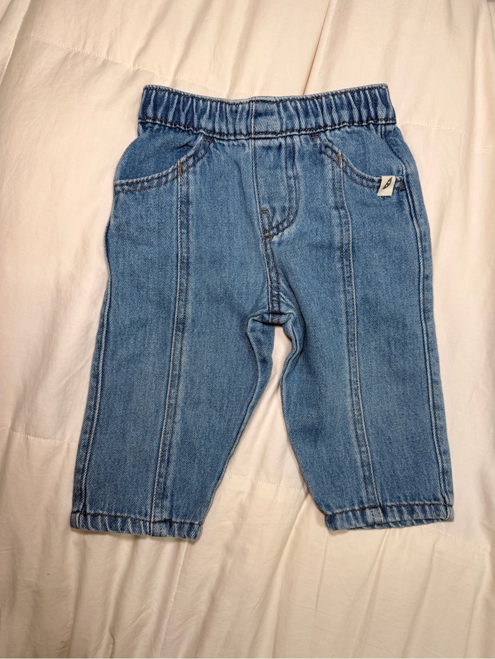 Unbranded Toddler Light Blue Pull-On Denim Jeans